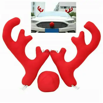 

Christmas Reindeer Antlers for Car Auto Truck SUV Van Christmas Decoration Accessories Gift Drop Shipping