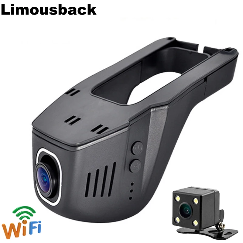 Автомобильный видеорегистратор Limousback FHD 1080P с Wi Fi и функцией ночного