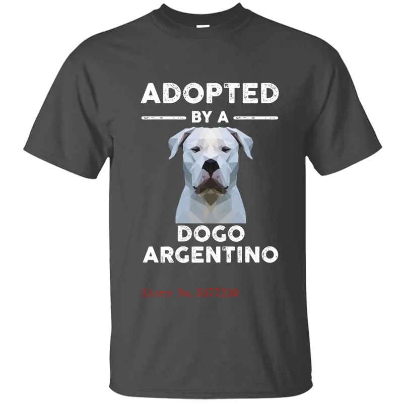 

100% Cotton Dogo Argentino Tshirt Adopted Men Women T-Shirt T Shirt Men Tshirt Mens Basic Solid Funny Hip Hop Size S-5xl Fitness