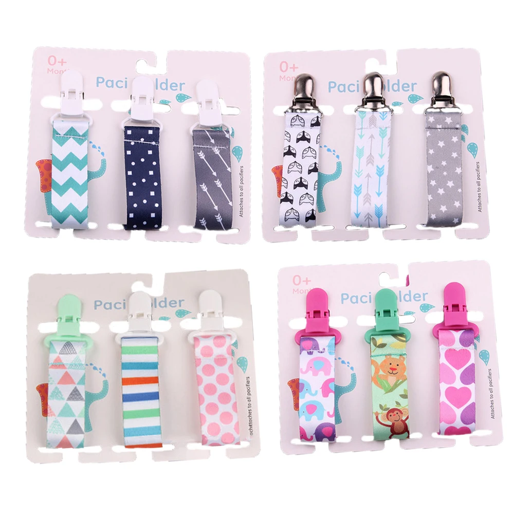 3PCS/Set Baby Pacifier Clip Chain New Dummy Soother Nipple Buckle Anti-out Holder Anti-Drop Hanger |