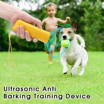 

Ultrasonic Dog Repeller Electronic Anti Barking Stop Bark Handheld 3 in 1 Pet Dog Trainer WHShopping