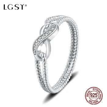 

LGSY DR1005 Fine Jewelry 925 Sterling Silver Rings Popular Heart-Shaped Rings Design Fashion Jewelry Ring Silverware For Girls