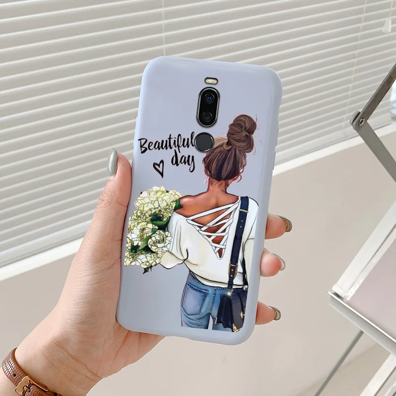 meizu cover For Meizu Note 8 Case Mother And Daughter Phone Cover For Meizu Note 9 Shell Painted Silicone Phone Protection Cover cases for meizu belt Cases For Meizu