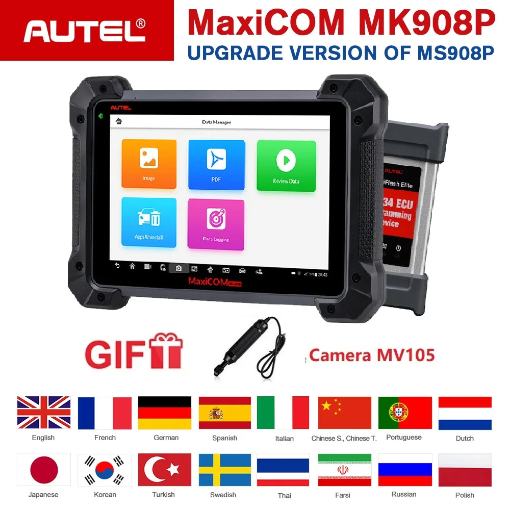 AUTEL MaxiCOM MK908P OBD2 автоматический диагностический инструмент для программирования