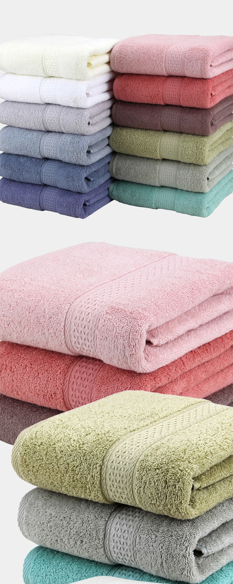 Large Thick Cotton Bath Towels  Large Cotton Bath Towels Set - Large  Cotton Super - Aliexpress