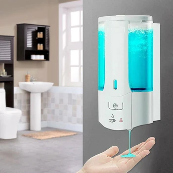 

450ml Automatic Liquid Soap Dispenser Smart Sensor Touchless Soap Dispenser Wall Mounted for Kitchen Bathroom