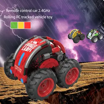 

Kuulee 2.4GHz Remote Control Car Amphibious Stunt Car Waterproof Double-sided 360 Degrees Rotating Tumbling Crawler RC Car Toy