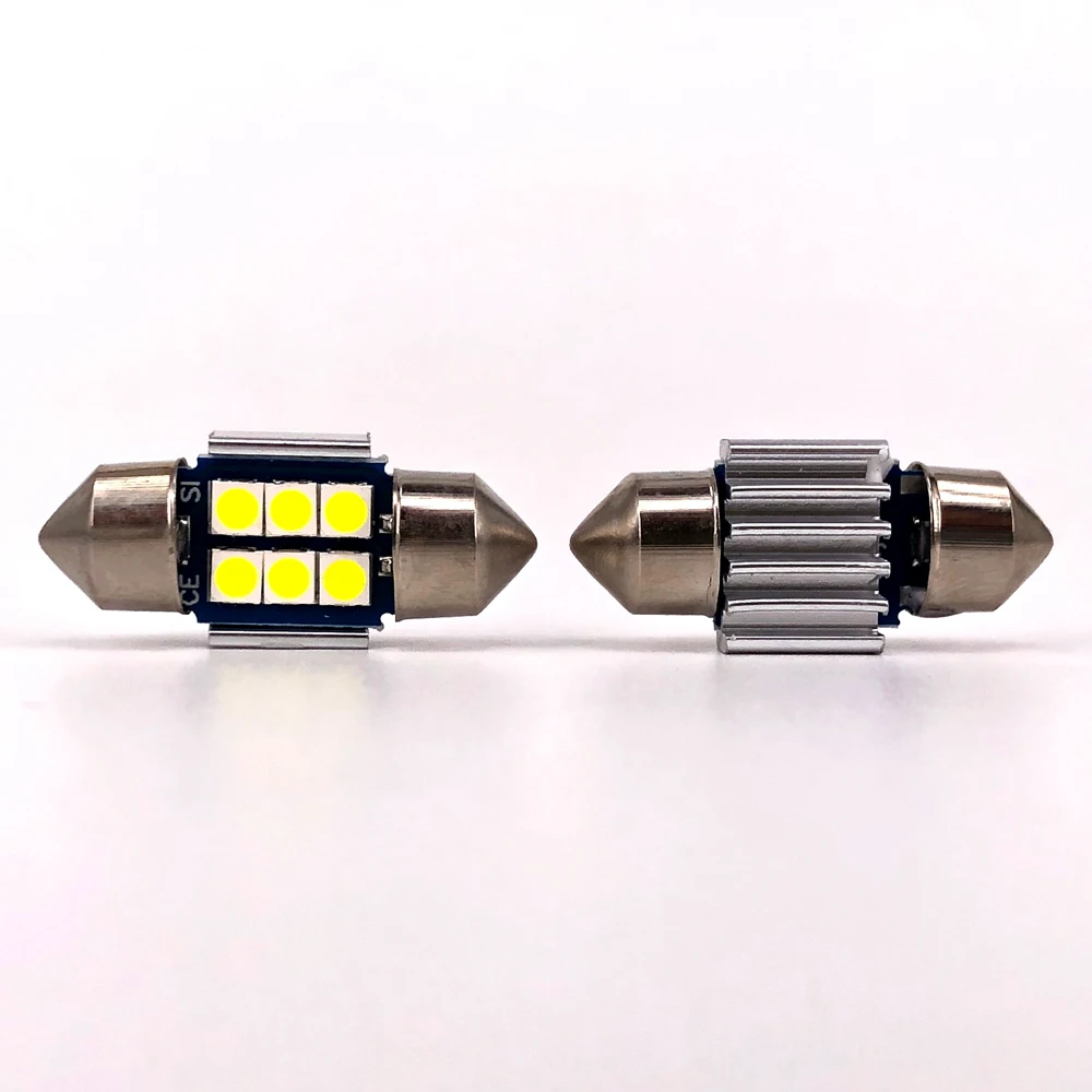 50pcs Festoon 28mm 29mm 3030 6 SMD LED 전구 C5W 슈퍼 밝은 Canbus 오류 무료 자동