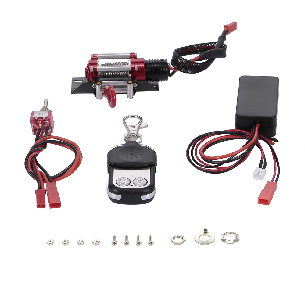 

1/10 RC Rock Crawler Steel Wired Automatic Crawler Winch Control System Wireless Remote Receiver for Traxxas TAMIYA Axial SCX10