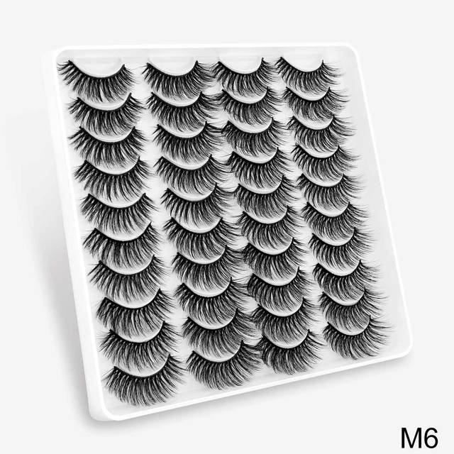 Pairs Faux Mink Lashes False Eyelashes Natural Fake Lashes Book 3D Lash Wispy Dramatic Eyelash Vendor Faux Cils Makeup