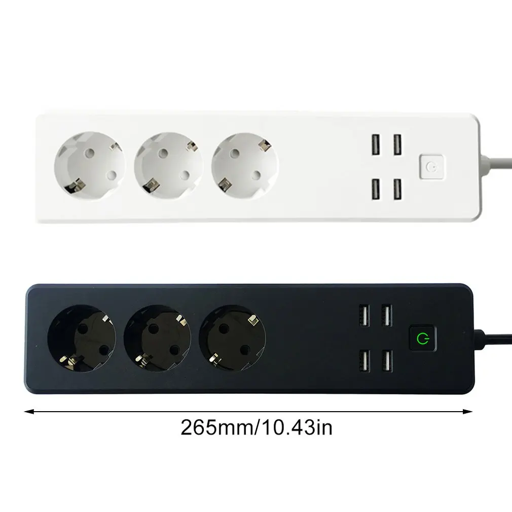Wifi Smart power Strip 4 EU розетки вилка с 4 usb зарядным портом приложение для синхронизации Голосовое управление домашний помощник