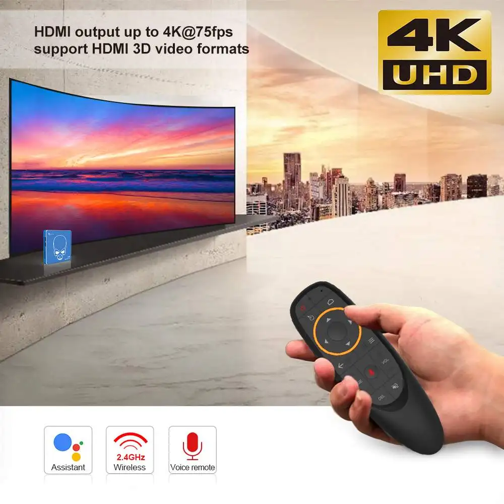 Beelink GT-King Pro Smart tv BOX S922X-H 4 Гб DDR4 64 Гб 5G wifi bluetooth Android 9,0 Голосовое управление ТВ-приставка Поддержка HIFI HDD музыка