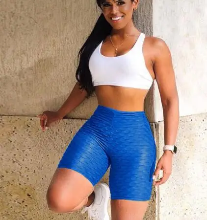 Женская бесшовная спортивная одежда шорты для йоги Байкер Фитнес Короткие Леггинсы Спортивные Беговые тренировочные с высокой талией шорты пуш-ап леггинсы - Цвет: yoga pant 4