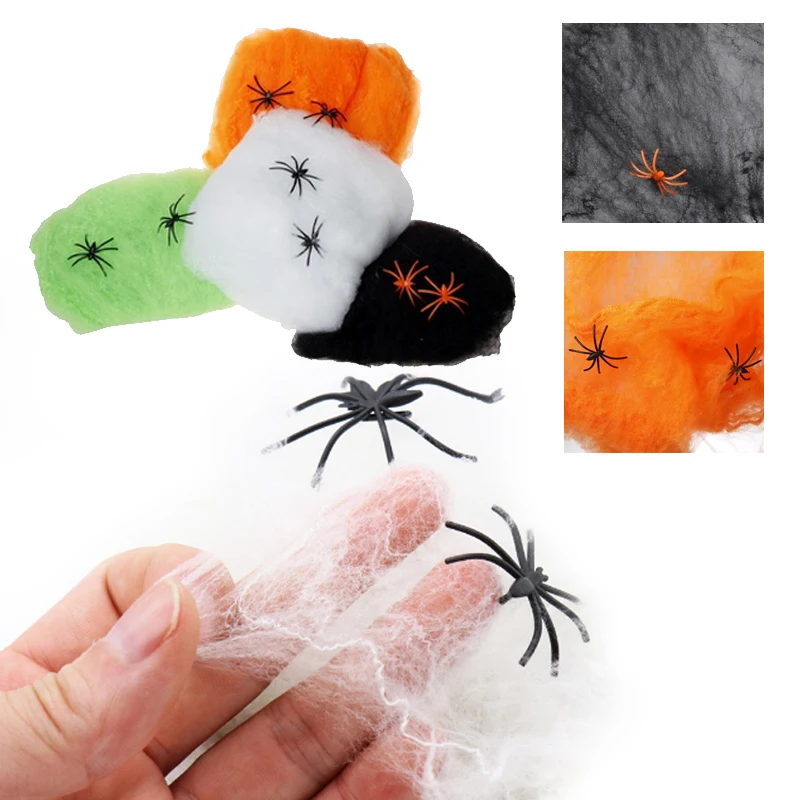 Haunted House Cobweb 5 Color Party Supplies Garden Prop Halloween Spider Web Horror Chemical Fiber Festival DIY New Simulation