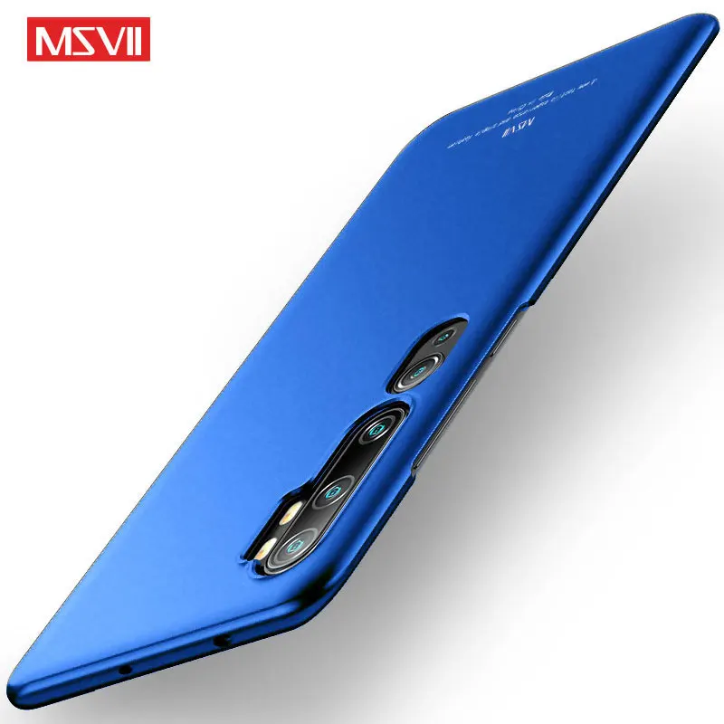 Чехол MSVII для Xiaomi Mi Note 10 тонкий матовый чехол Pro жесткий чехол-накладка из