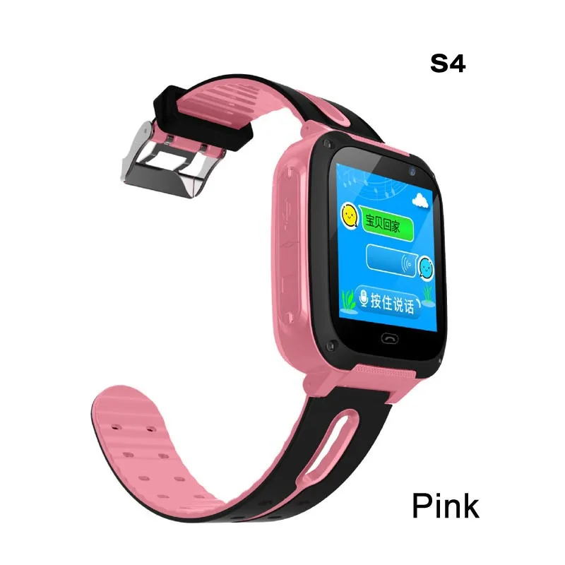 pink Детские умные часы Greentiger S4, водонепроницаемые, с циферблатом sim-карты, с камерой SOS, Детские умные часы для детей, безопасные, для телефонов Android IOS, локатор - Цвет: pink