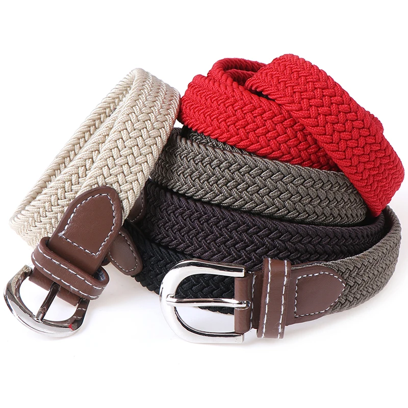 Ремень Эластичный Плетеный для мужчин и женщин повседневный пояс джинсов