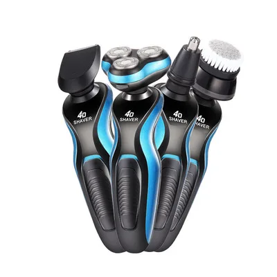 Blue 4 IN 1 Станок для бритья электробритва бритва электрическая станок для бритья электробритва для мужчин станки для бритья бритвенный станок электрическая бритва машинка для бритья электробритвы машинка для бороды Электробритва - Цвет: Blue 4 IN 1