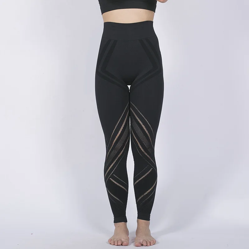 CHRLEISURE, спортивные штаны, женские Леггинсы для йоги, высокая талия, с дышащей полосой, полые, для спортзала, пробежки, штаны, стойкие к приседанию, колготки