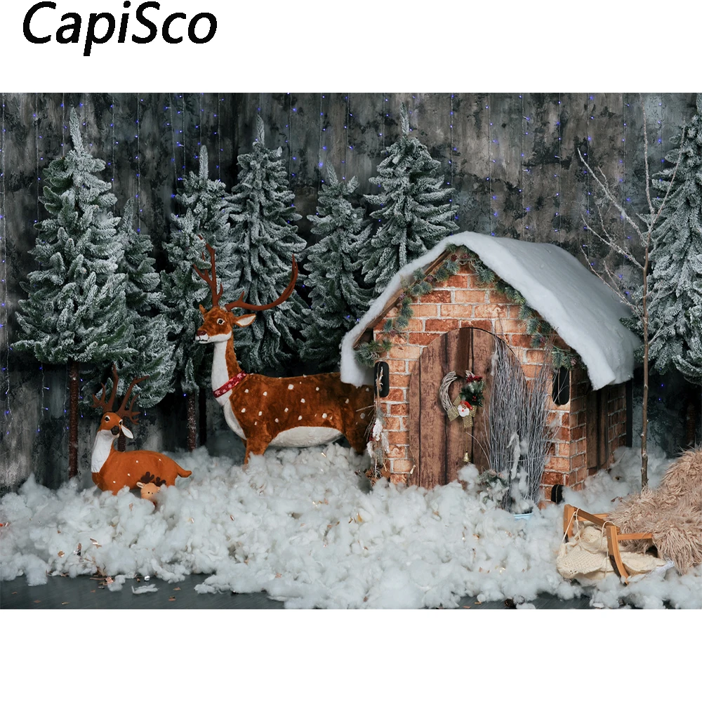

Фон для фотосъемки с рождественскими елками детский портрет праздничный баннер фон с деревянным домом семейная Фотостудия