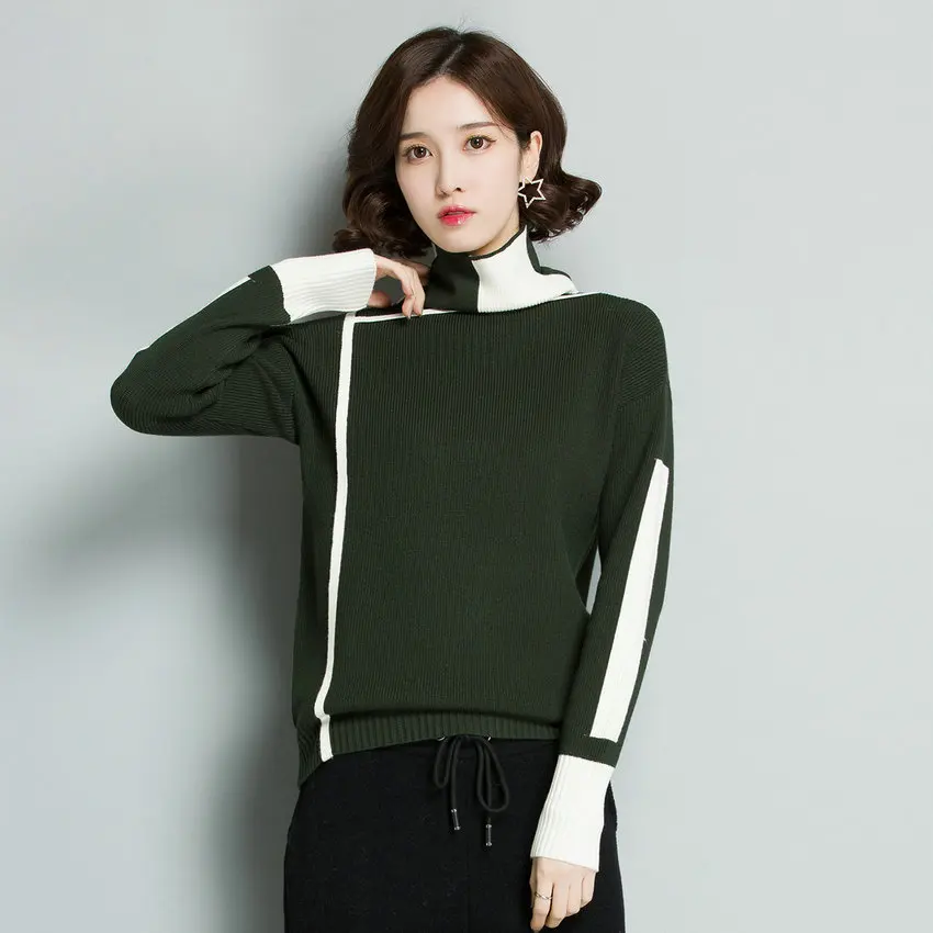 Winter Turtleneck Pullover Sweater Women Warm Soft
