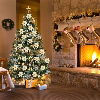 

Christmas Decoration Pendant DIY Handicraft Artificial Flower Christmas Tree Decoration Pendant Christmas Decoration