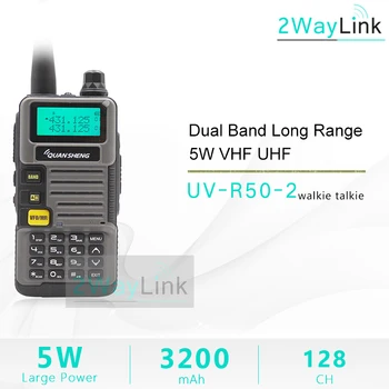 

QuanSheng Walkie Talkie UV-R50-2 UHF VHF 5W Two-way Radio 3200mAh Portable Quansheng UV-R50-2 Ham Radio TG-UVR50