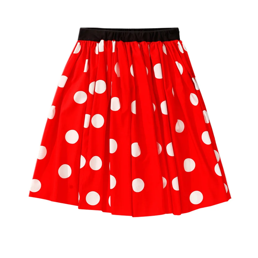 

2019 Digital Printing 3D Christmas Tree Series Polka Dot Pleated Skirt Winter New Style Elastic Waist Versatile Medium-length Dr