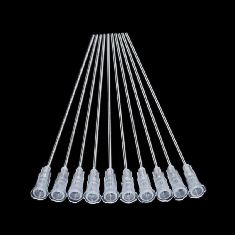 

10pcs/Set 100MM White Stainless Steel Blunt Dispensing Needles Glue Syringe Needle Tips For Gluing Filling Ink Oil Welding Flux