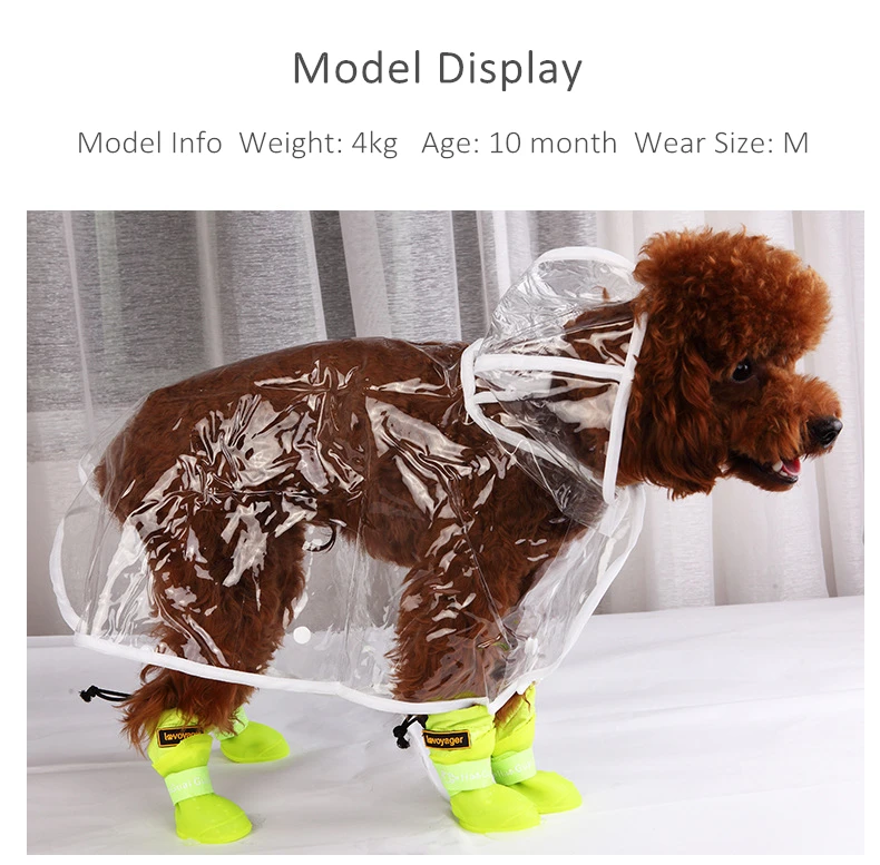 

Dog Rain Boots for Small Medium Dogs Waterproof Dog Shoes Winter Warm Puppy Snow Boots Fleece Soft Silicon Adjustable Anti-Slip
