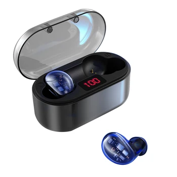 

TWS Bluetooth 5.0 Wireless Earphone Noise Cancelling Mini Sport Headset Earbuds Transparent with Dual Microphone Blue