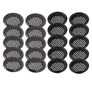 

Wardrobe Cabinet Mesh Hole Stainless Steel Louver Air Vent Ventilation Cover Set