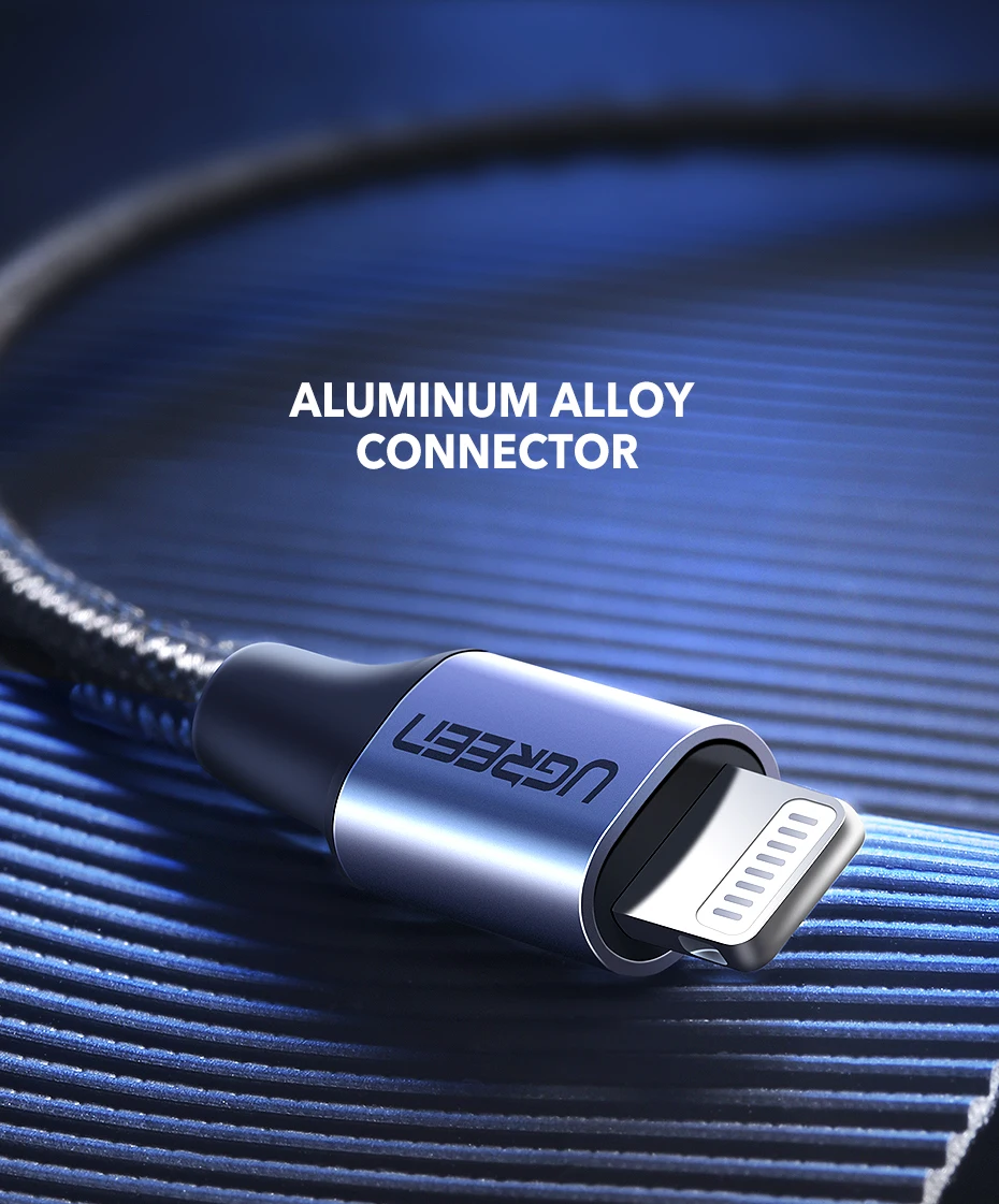 Ugreen usb type c к lightning Кабель для зарядки быстрое зарядное устройство для iPhone 11 pro xs max xr 8 7 6 plus apple ipad pd кабель короткий 30 см