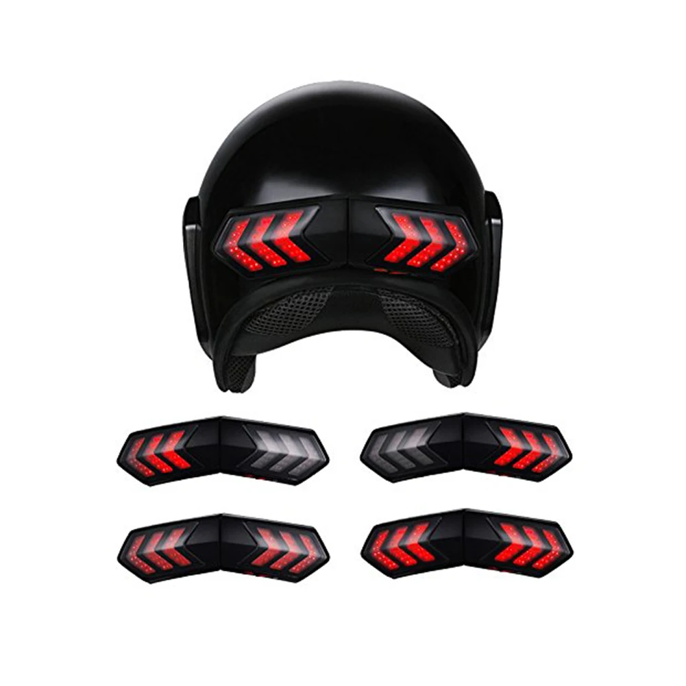 Мотоциклетный шлем, беспроводной светодиодный стоп-сигнал безопасности, световые указатели поворота, мотоциклетный шлем с сигналом поворота