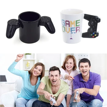 

1Pc 3D Creative Game Over Coffee Mug Game Controller Handle Mug Ceramic Cup Milk Tea Mugs Game Boy Birthday Christmas Gift