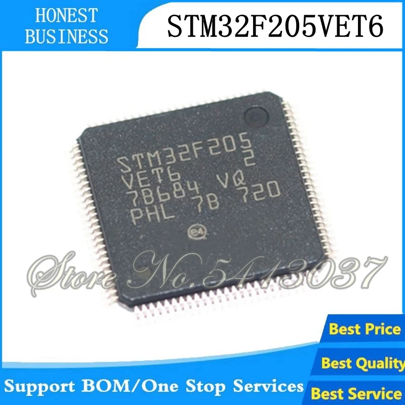 2pcs-10 ⑤ партия STM32F205 STM32F205VET6 LQFP100 32 | Электроника