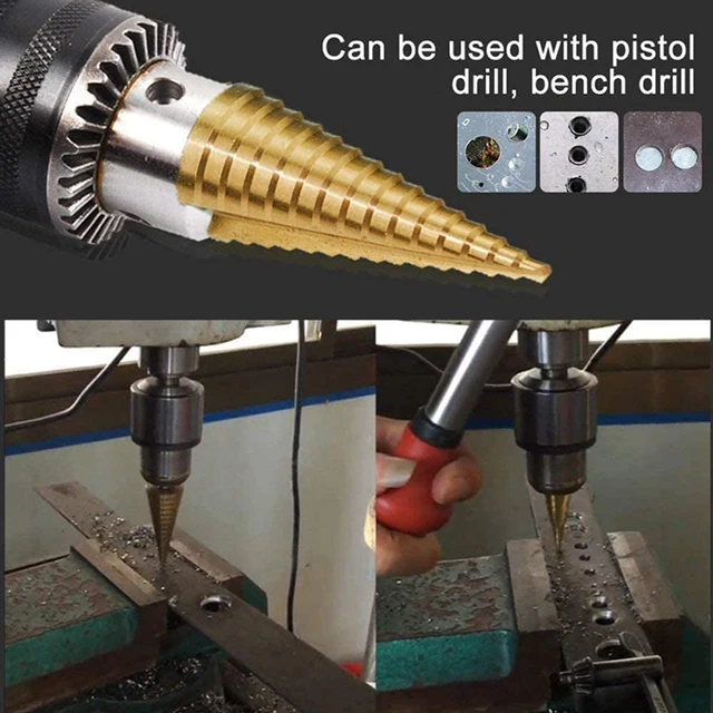 4-32 mm 4-20 mm HSS Titanium Coated Step Drill Bit High Speed Steel Metal Wood Hole Cutter Cone Drilling Tool - Image 4