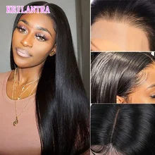 

Straight Natural Color Lace Front Wig Human Hair Transparent Wigs For Black Women Brazilian Remy 30 Inch PrePlucked 180% Density