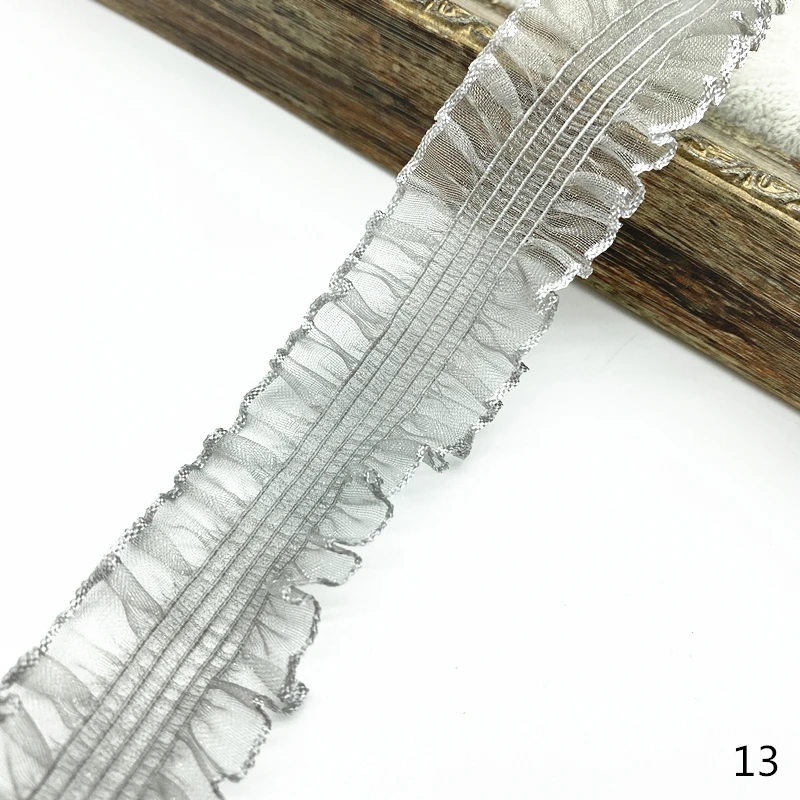 Elegant 30mm Elastic Lace Ribbon for Hair Accessories and DIY Crafts - 1 Yard
