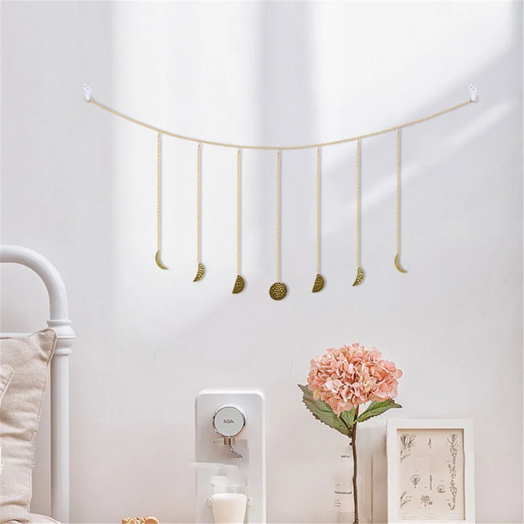 Moon Shining Phase Garland Decoration Chains Boho Gold Wall Hanging Ornaments High Quality Support Wholesale Dropshipping