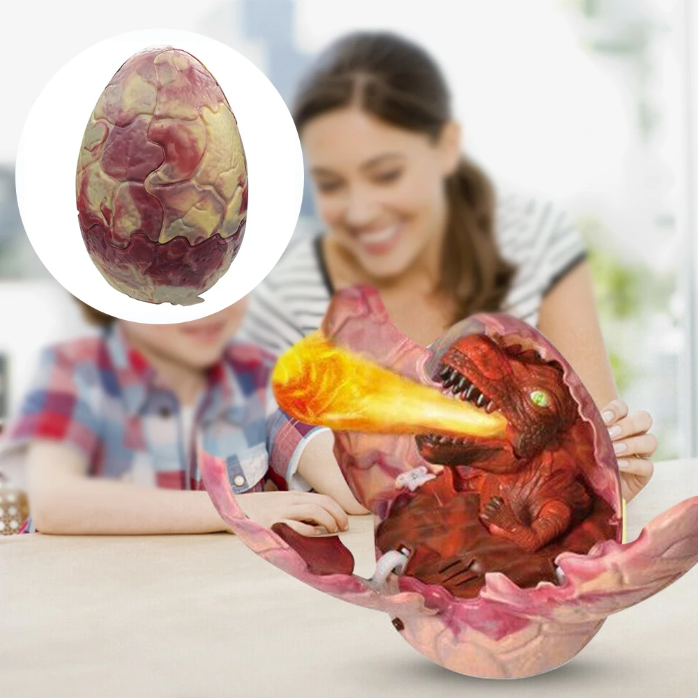 

Dinosaur Egg Toy Sprayed Kids Play House Party Realistic Hatching Gift Light Plastic Educational Simulation Sound Voice Control
