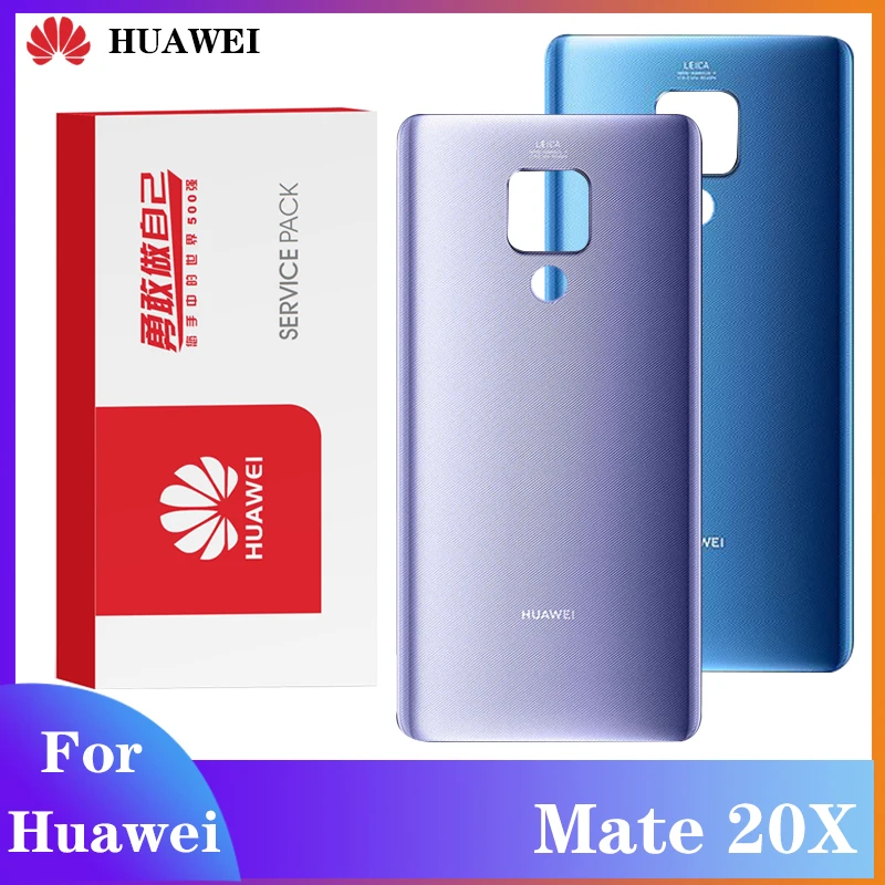 Оригинальная Крышка батарейного отсека для Huawei Mate 20X стеклянная задняя крышка