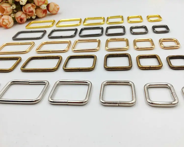 Diy детали для сумок аксессуары квадратное кольцо квадратный адаптер для часов толщиной 3 мм внутренний диаметр 1,3 см 2 см 1,6 см 2,5 см 3,2 см 3,8 см 20 штук