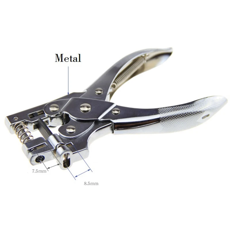 Circle and 3x13mm Slot Hole Punch Double Paper Punch Punching Tool for ID Card Badge PVC Photo Tag