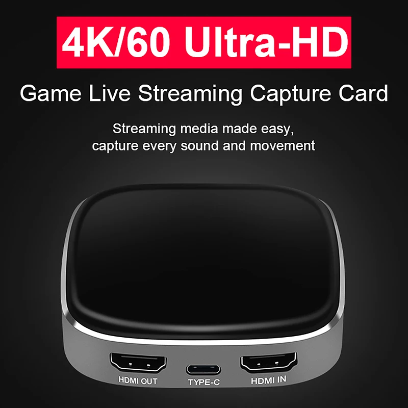 HDMI 4K60Hz type C к USB3.0 карта видеозахвата игровой поток Live Video Capture Box