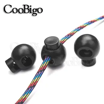 

500pcs 26 x 20.5mm Round Ball Cord Lock Toggle Stopper Clip for Paracord Shoelace Garment Bags Lanyard Rope Accessories