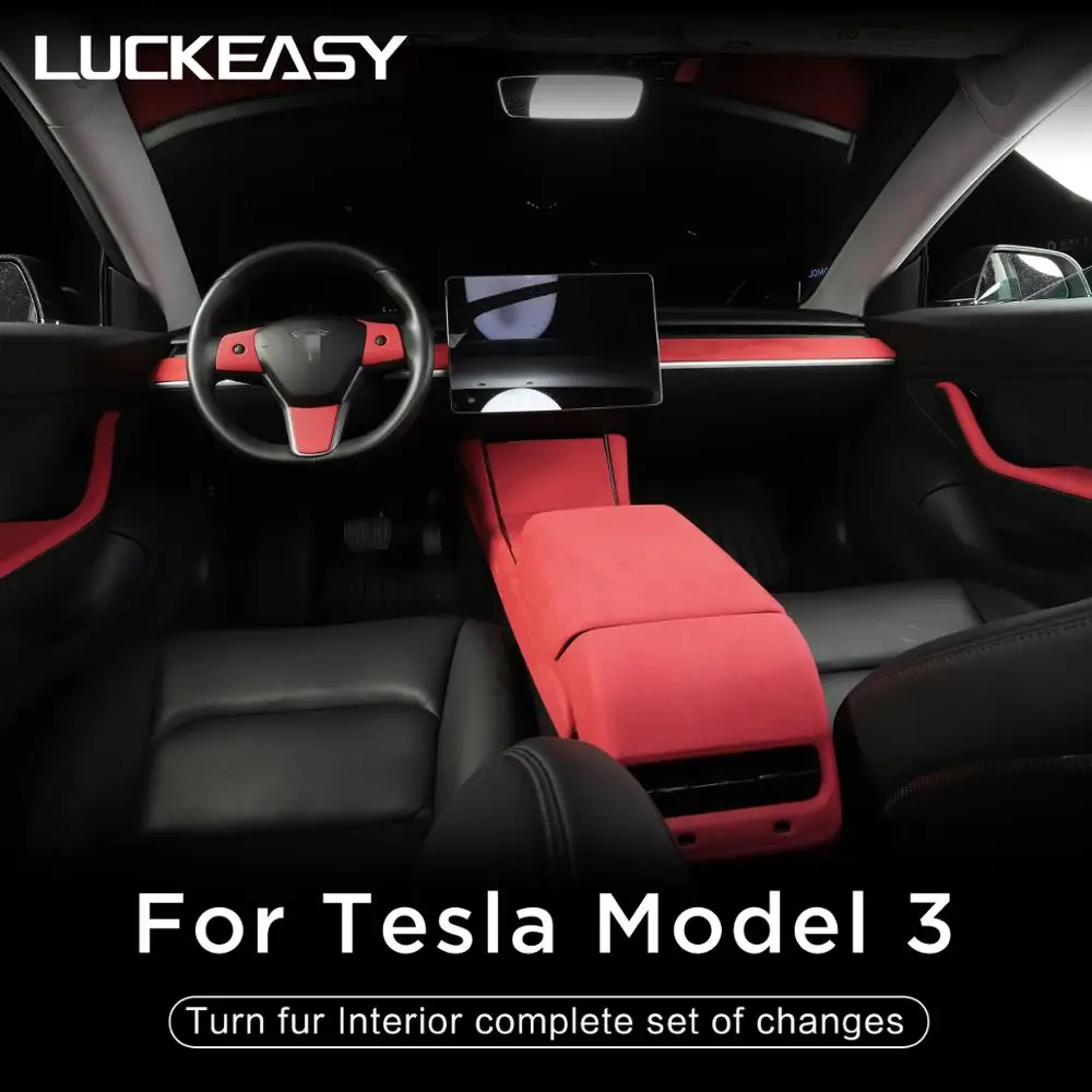 LUCKEASY внутренняя нашивка для Tesla Model 3 2017 2020 полный комплект переделки меха