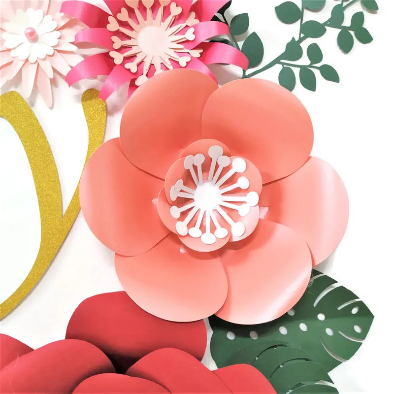 Набор для детской комнаты сделай сам бумажные цветы листья настенное украшение