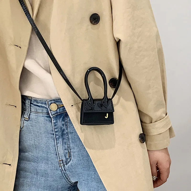 Новая маленькая сумка мини карамельного цвета женская PU Милая однотонная