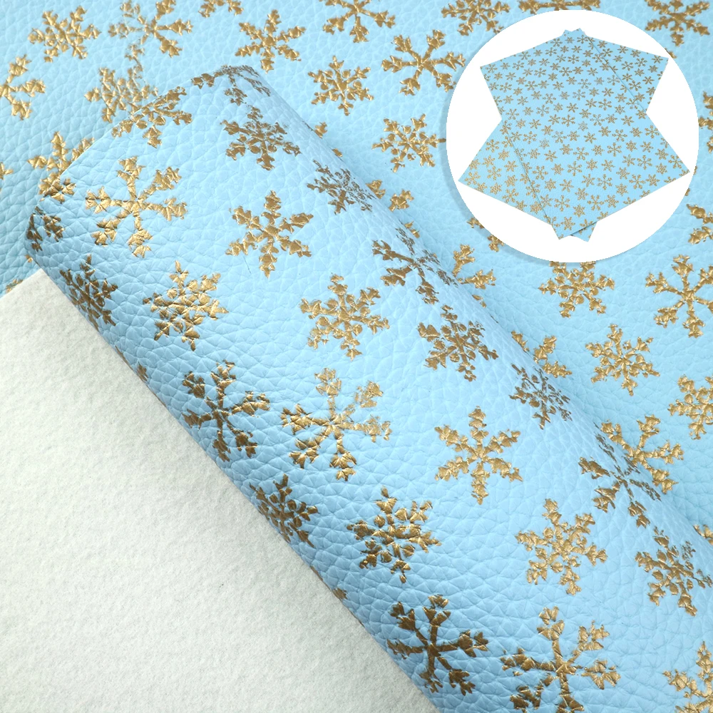 30*140 см серебряные золотые снежные принты рождественские искусственные кожаные листы для волос лук-узел сумки DIY проекты, 1Yc7819 - Цвет: 1086041019